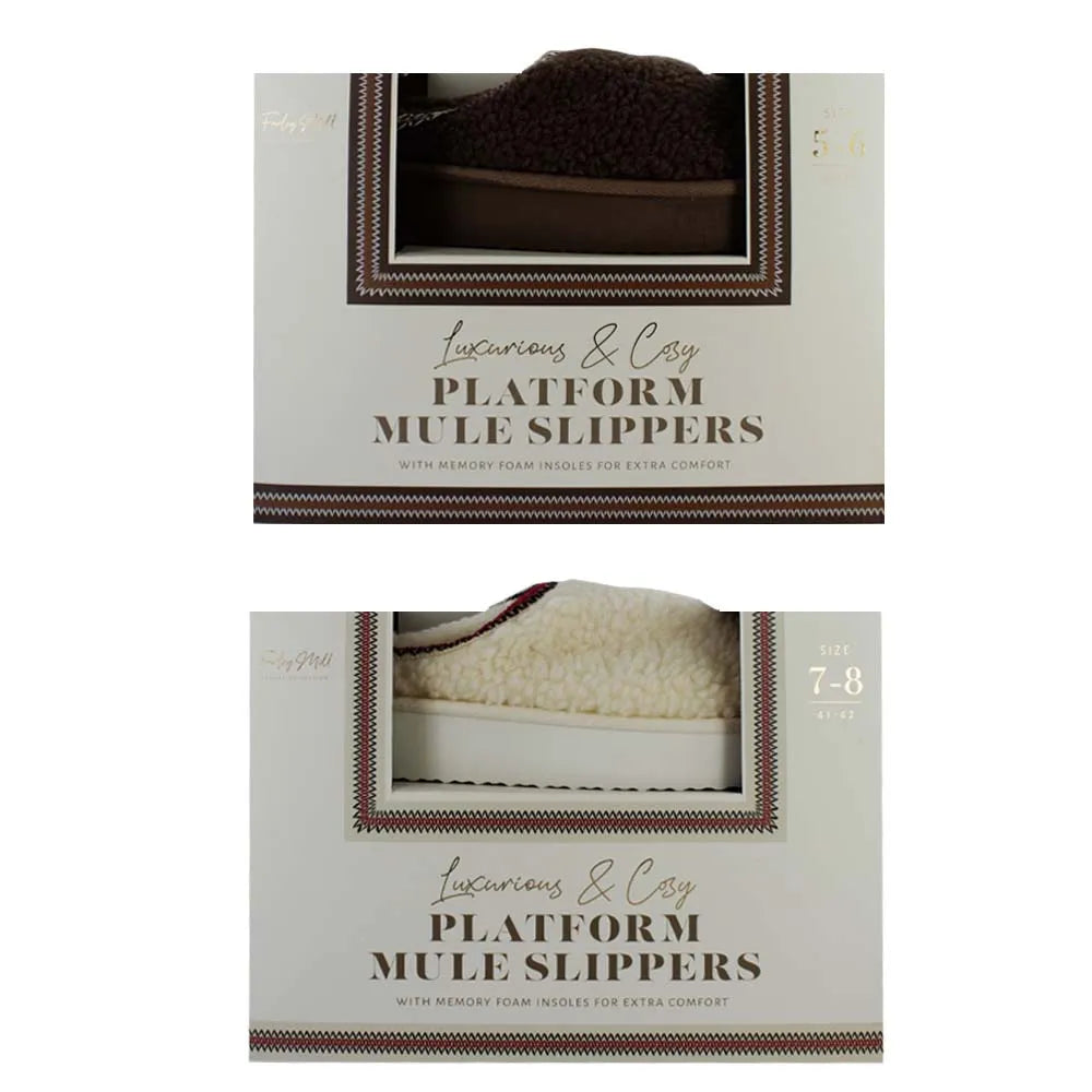 Tex12210Ob Ladies Mule Slippers Boxed (Pack of 3)