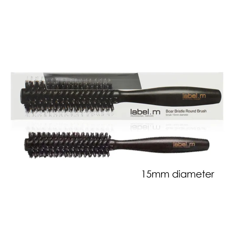 Label M Boar Bristle Round Brush 15Mm Small (Pack of 6)