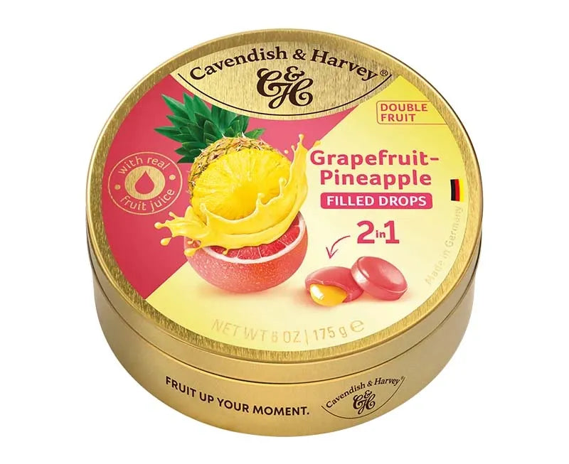 Cavendish & Harvey Grapefruit Pineapple Drops 175G X 9 (Pack of 9)