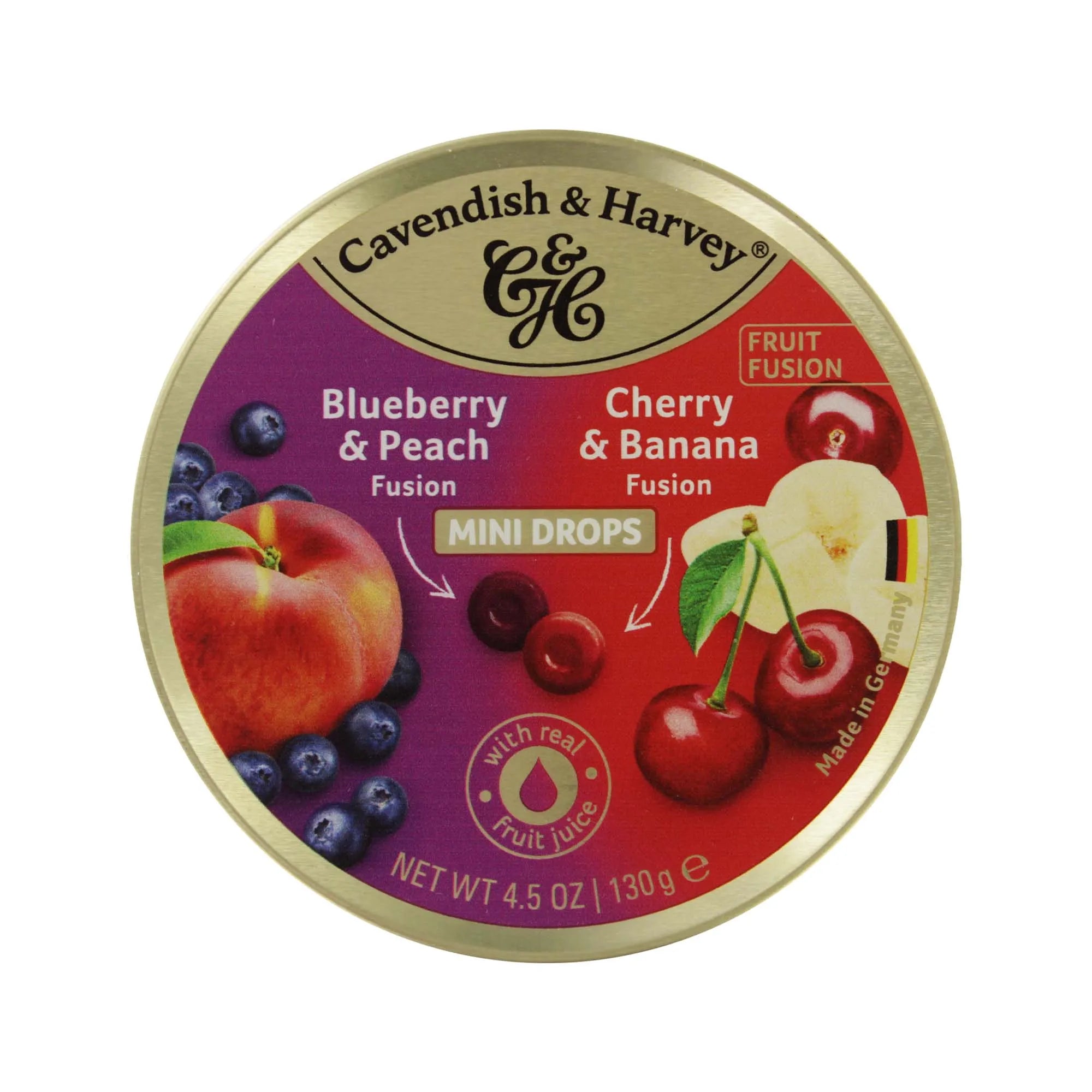 Cavendish & Harvey Fruit Fusion Mini Drops Blueberry&Peach/ (Pack of 11)