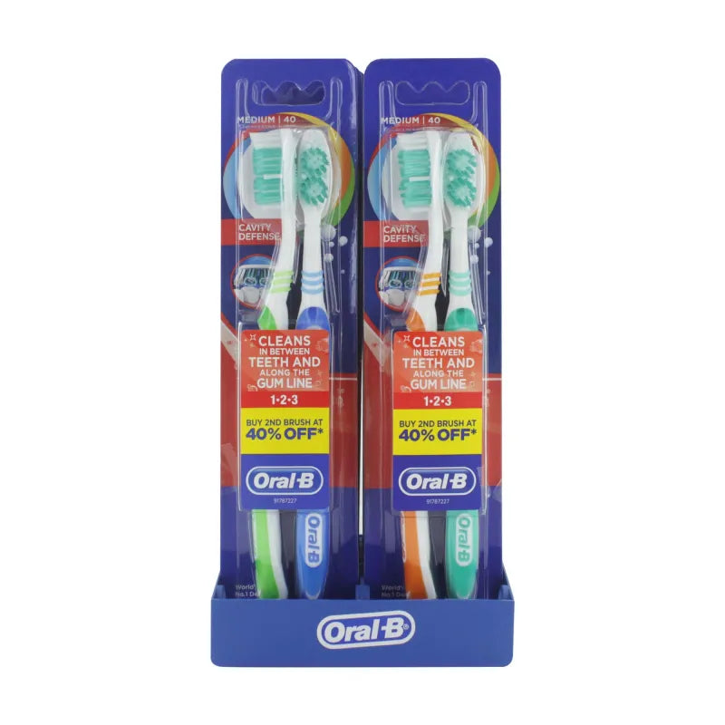Oral B Classic 123 Care Twin Toothbrush (Pack of 6)