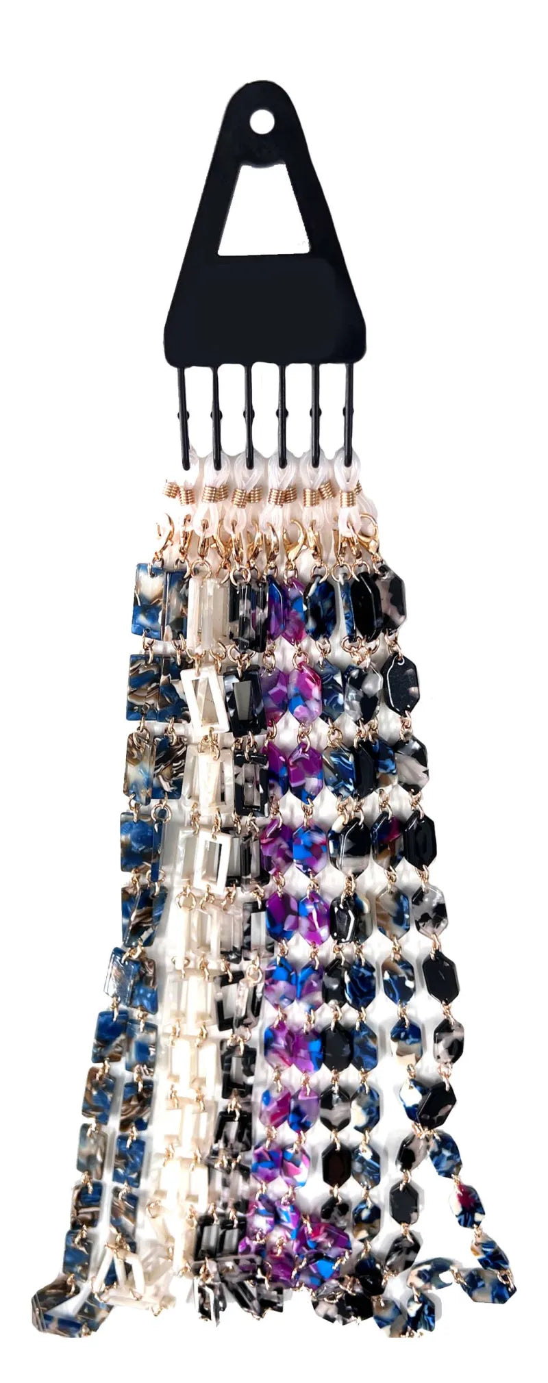 Coloured Bead Glass Chains X12 (Pack of 12)