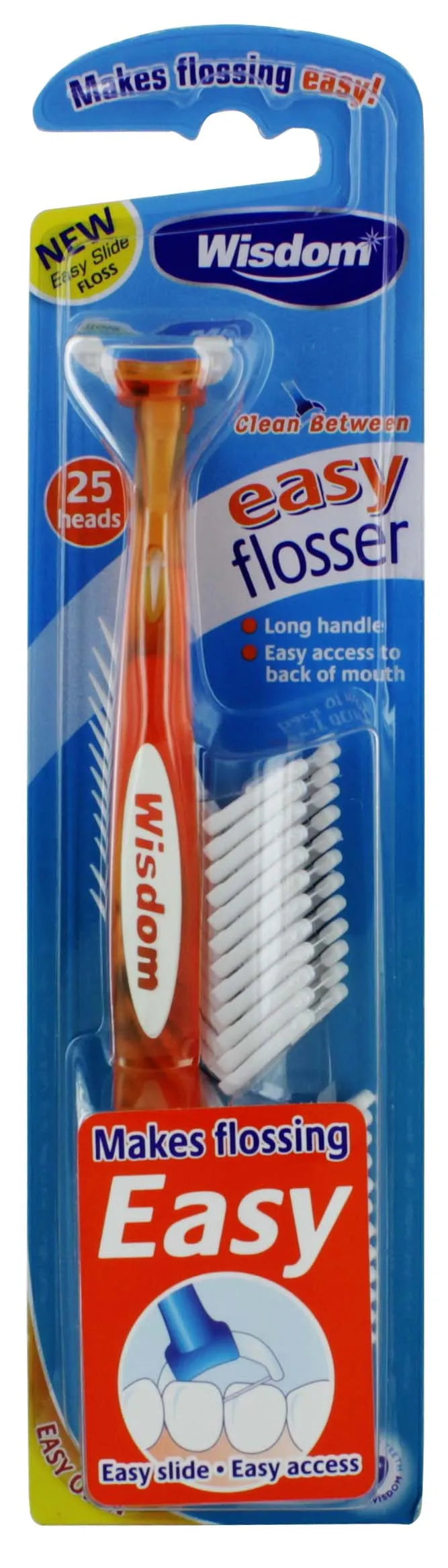 Wisdom Easy Flosser Long Handle (Pack of 6)