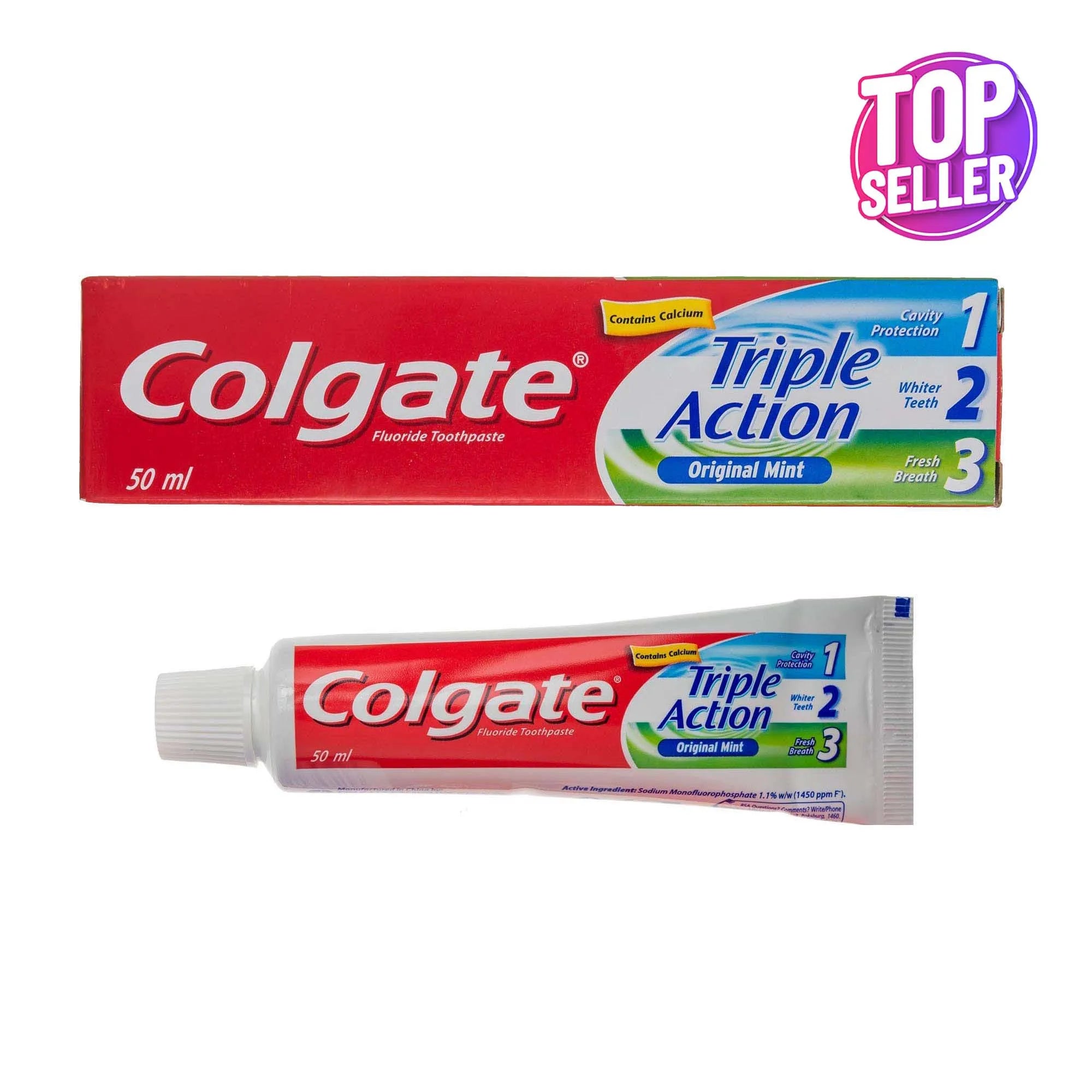 Colgate Triple Action Toothpaste 50ML (Pack of 12)