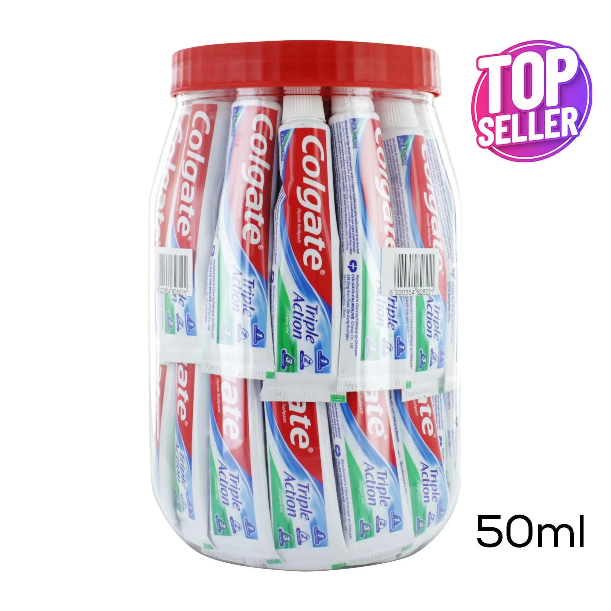 Colgate Triple Action Toothpaste 50ML Tub X48 (Pack of 48)