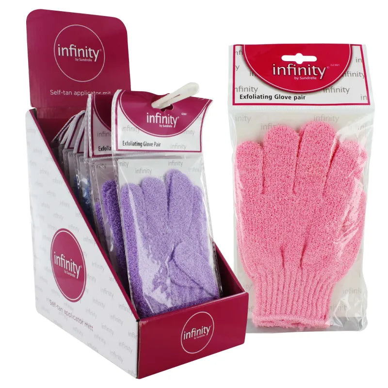 Bath/Shower Gloves Display X 12 (Pack of 20)