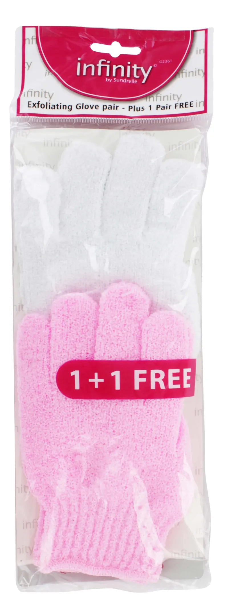 Infinity Bath/Shower Gloves (1 + 1 Free) (Pack of 12)
