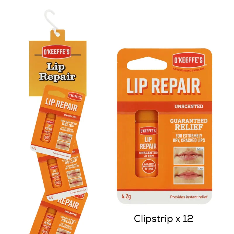 O'Keeffe'S Lip Repair 4.2G Clipstrip X 12 115044 (Pack of 12)