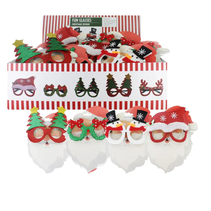 99/2010 Xmas Fun Glasses Disp X12 (Pack of 12)