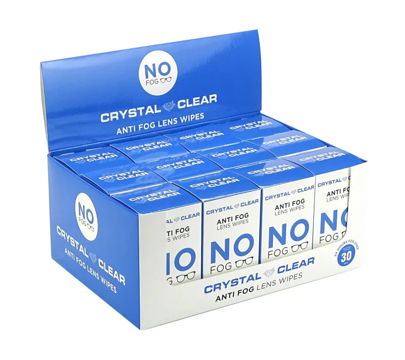 Crystal Clear Anti Fog Wipes (Pack of 12)