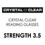 Crystal Clear Reading Glasses Strength 3.5 (Pack of 6)