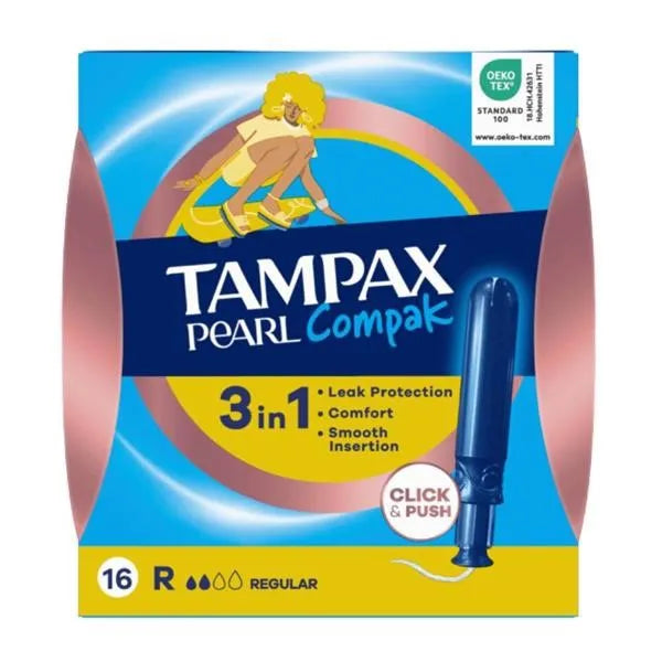 Tampax Compak Pearl Regular 16S (Pack of 6)