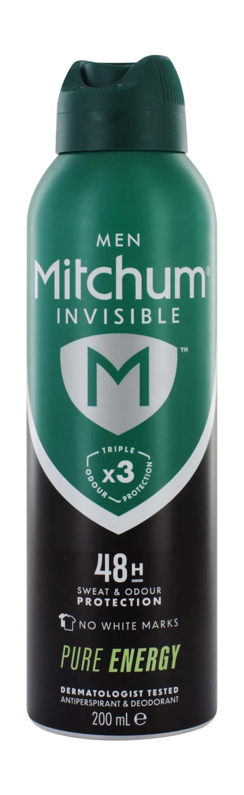 Mitchum Men Deo No White Marks Pure Energy 200ML (Pack of 6)