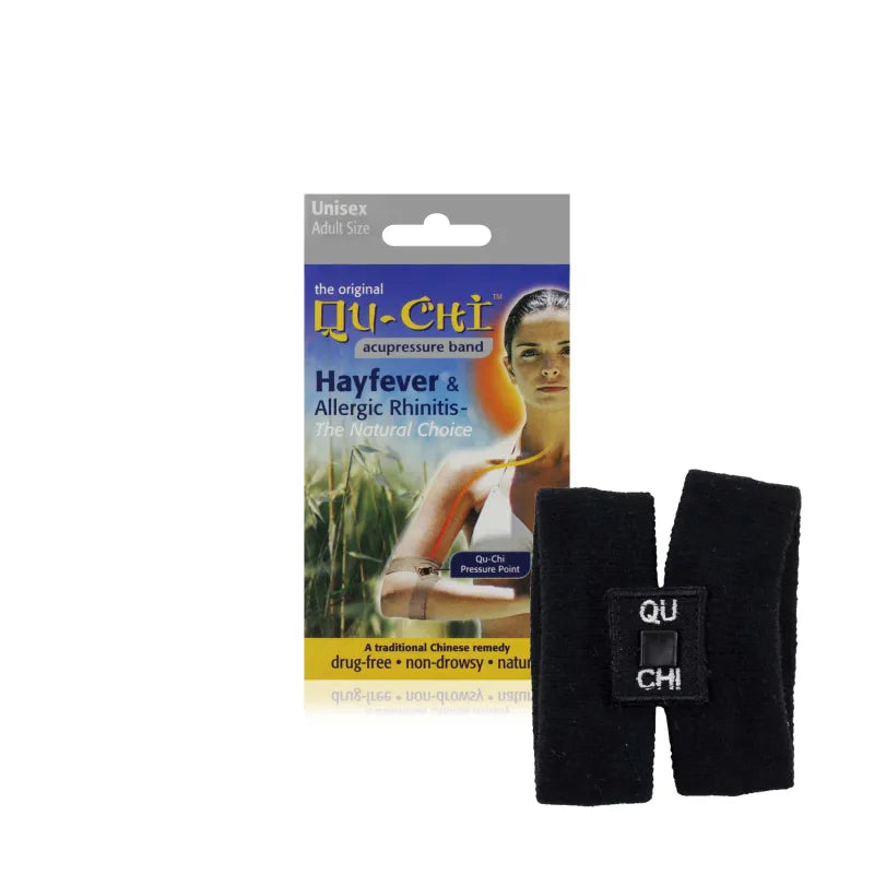 Adult Qu-Chi Hay Fever Bands Black (Pack of 3)