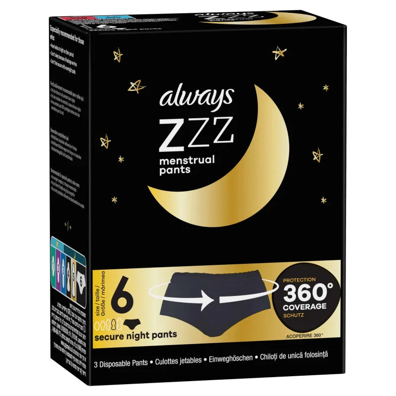 Always Zzz Menstrual Nights 3S (Pack of 6)