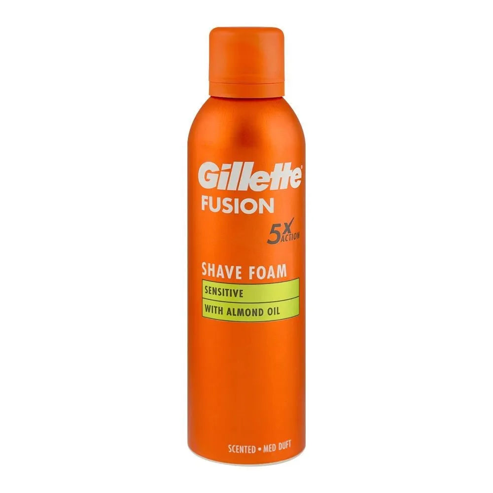 Gillette Fusion 5 Sensitive Shaving Foam 250ML (Pack of 6)