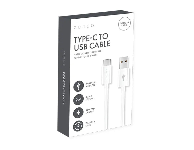 Ele12224 C To Usb Charger 2M (Pack of 12)