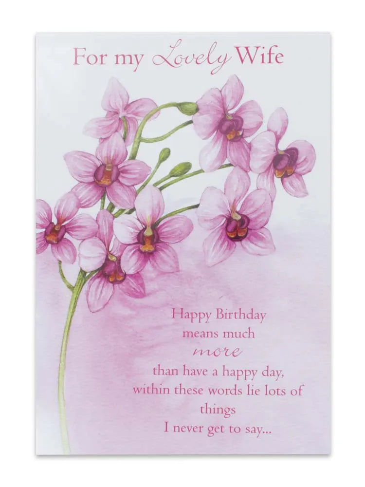 Cards Wife (No.45) Birthday (Pack of 12)