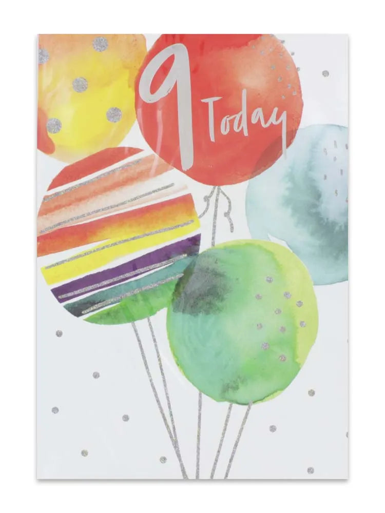 Boy Age 9 Birthday Card (Pack of 12)