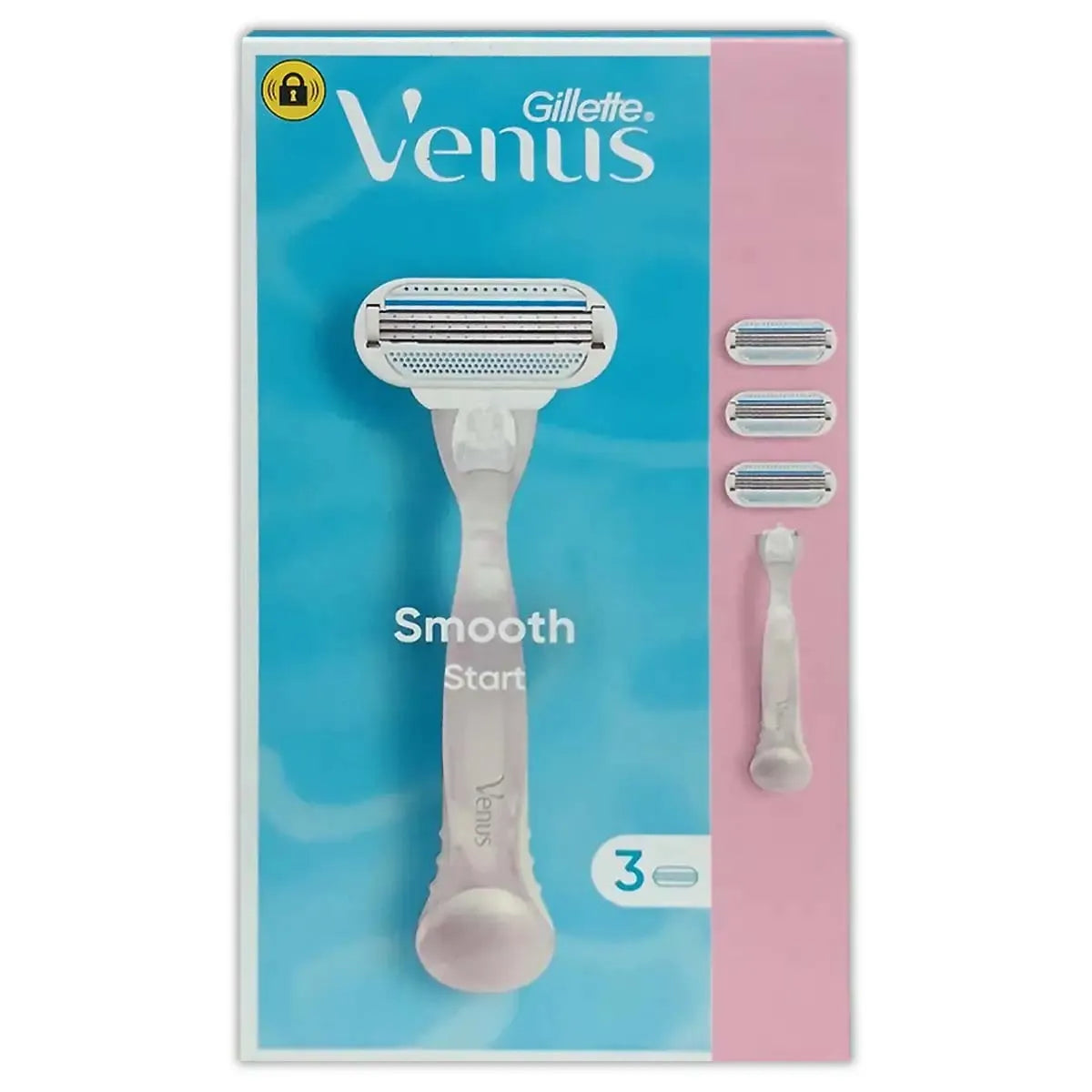Gillette Venus 3 Smooth Start Razor 3Up (Pack of 6)