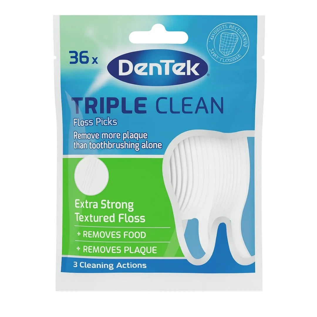 Dentek 36 Floss Picks Mint (Pack of 6)