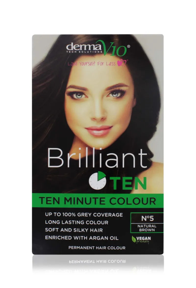 Brilliant Ten 10 Minute Colour No.5 Permanent Natural Brown (Pack of 6)