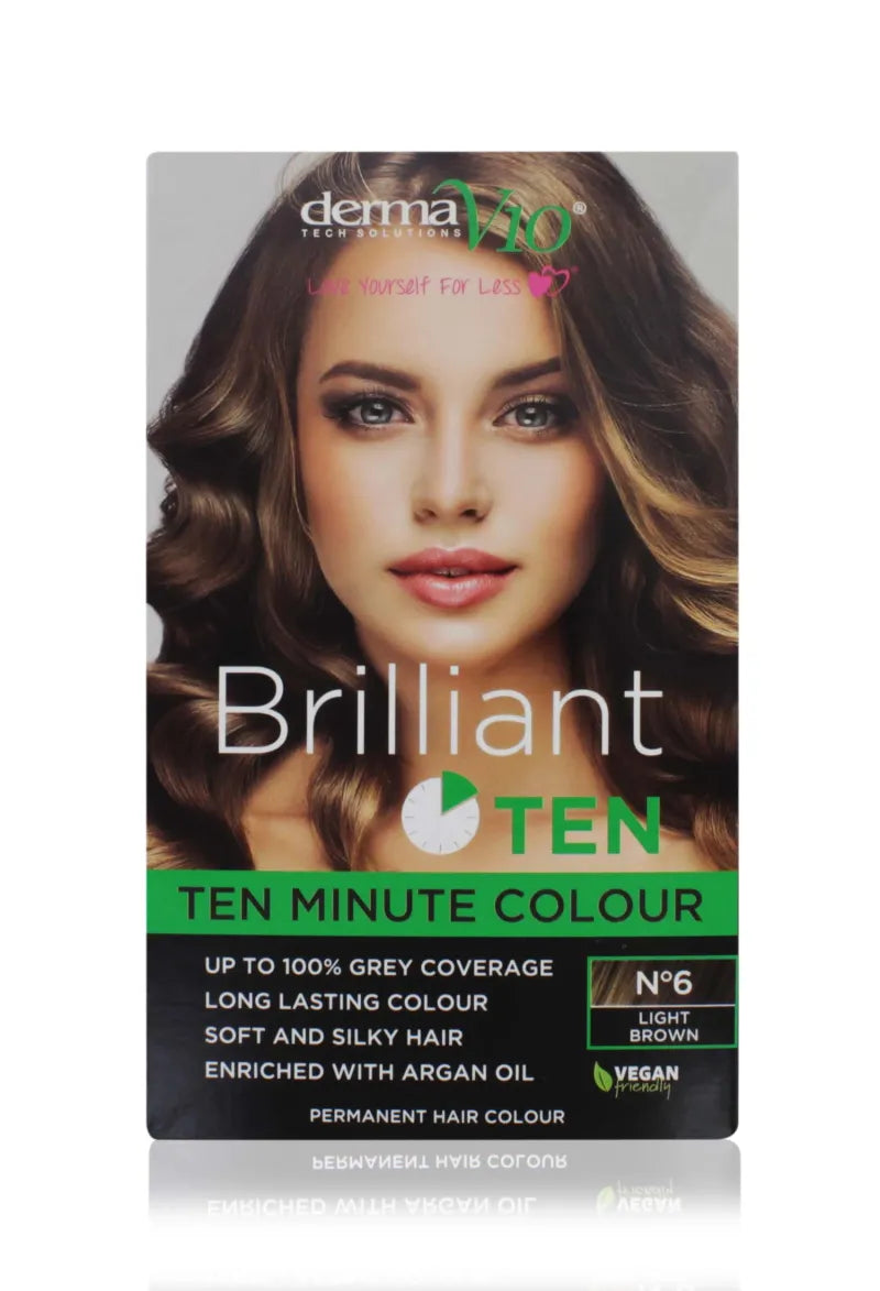 Brilliant Ten 10 Minute Colour No.6 Permanent Light Brown (Pack of 6)