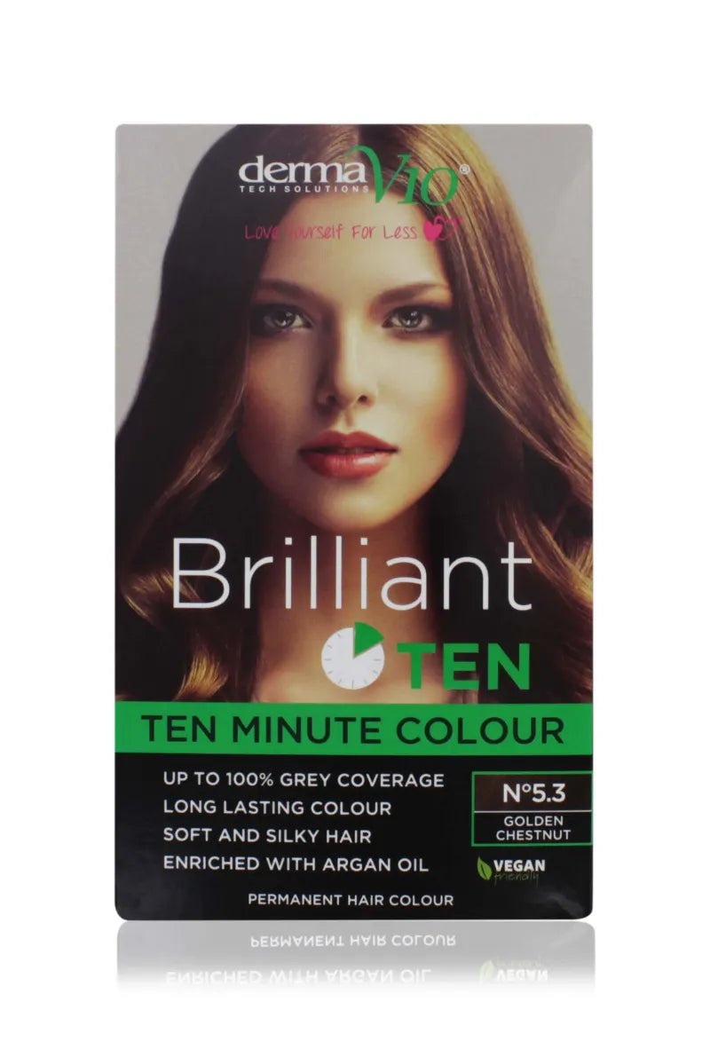 Brilliant Ten 10 Minute Colour No.5.3 Permanent Golden Chestnut (Pack of 6)