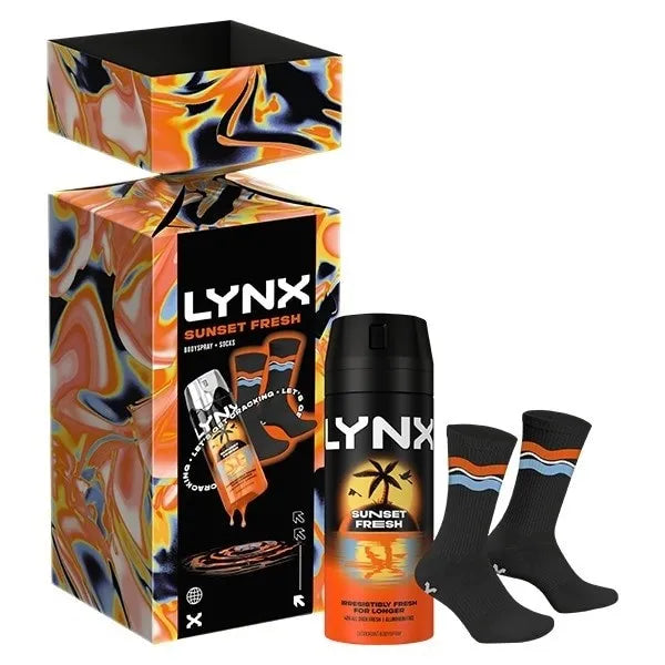 Lynx Sunset Fresh Deo & Sock Set (Pack of 6)