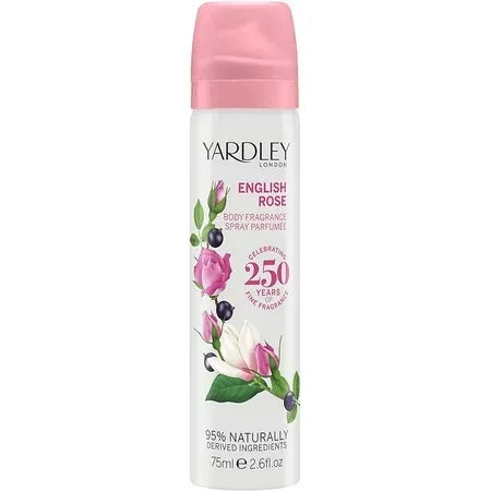 Yardley English Rose Body Spray 75ML (Pack of 6)