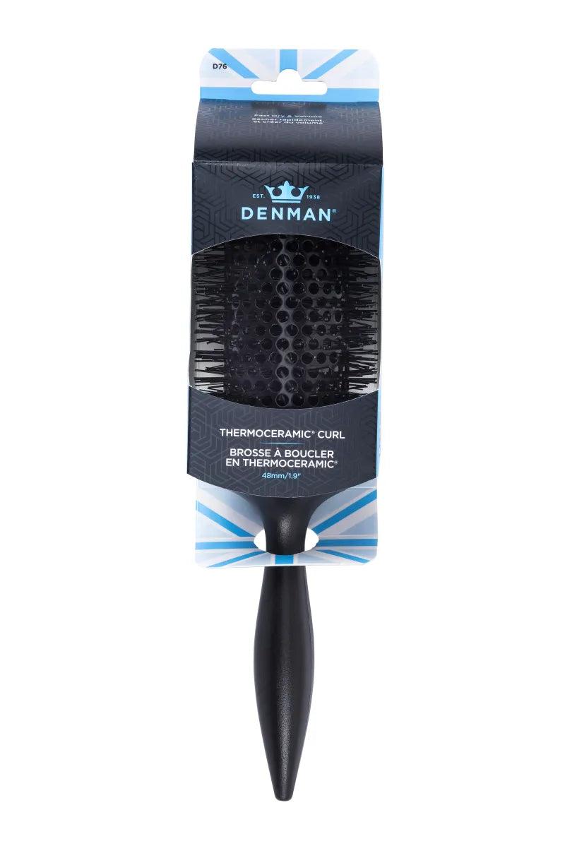 Denman D76 Thermoceramic Curl Brush 48Mm Black (Pack of 3)