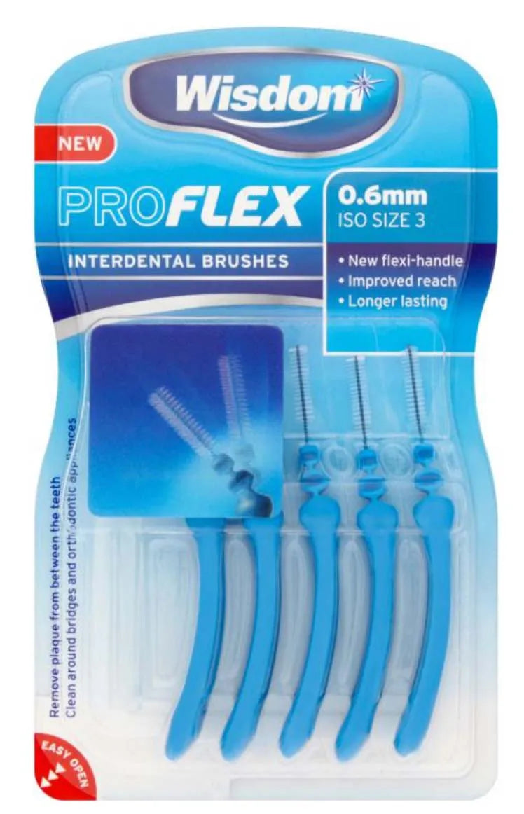 Proflex Interdental Brush 0.6Mm 5S Blue 2347Isa (Pack of 6)