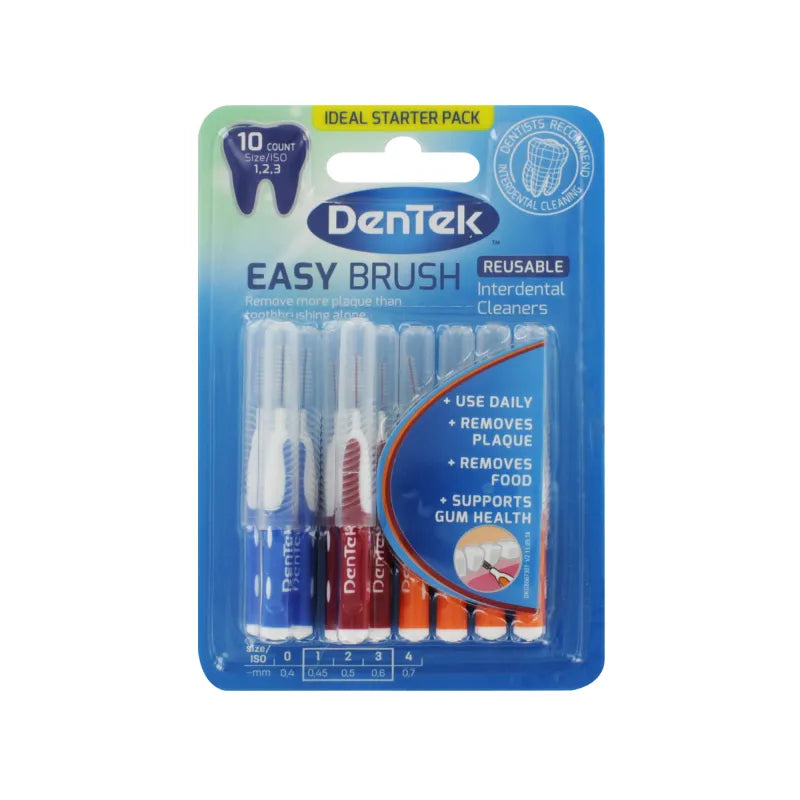 Dentek Easy Brush 10 Mix Sizes Interdental Cleaners (Pack of 6)