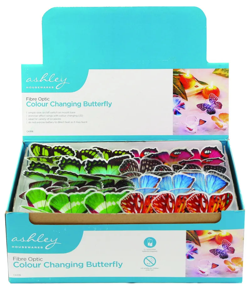 Ca-306 Fibre Optic Colour Changing Butterfly X24 (Pack of 24)