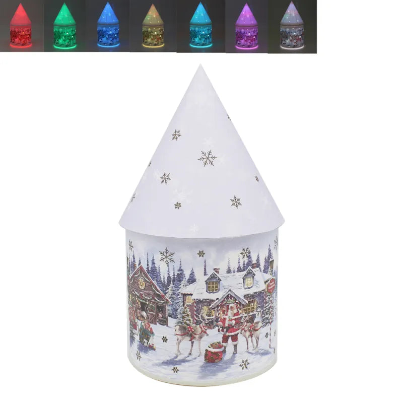 Lp53787 Xmas Santa Light Up House LED (Pack of 6)