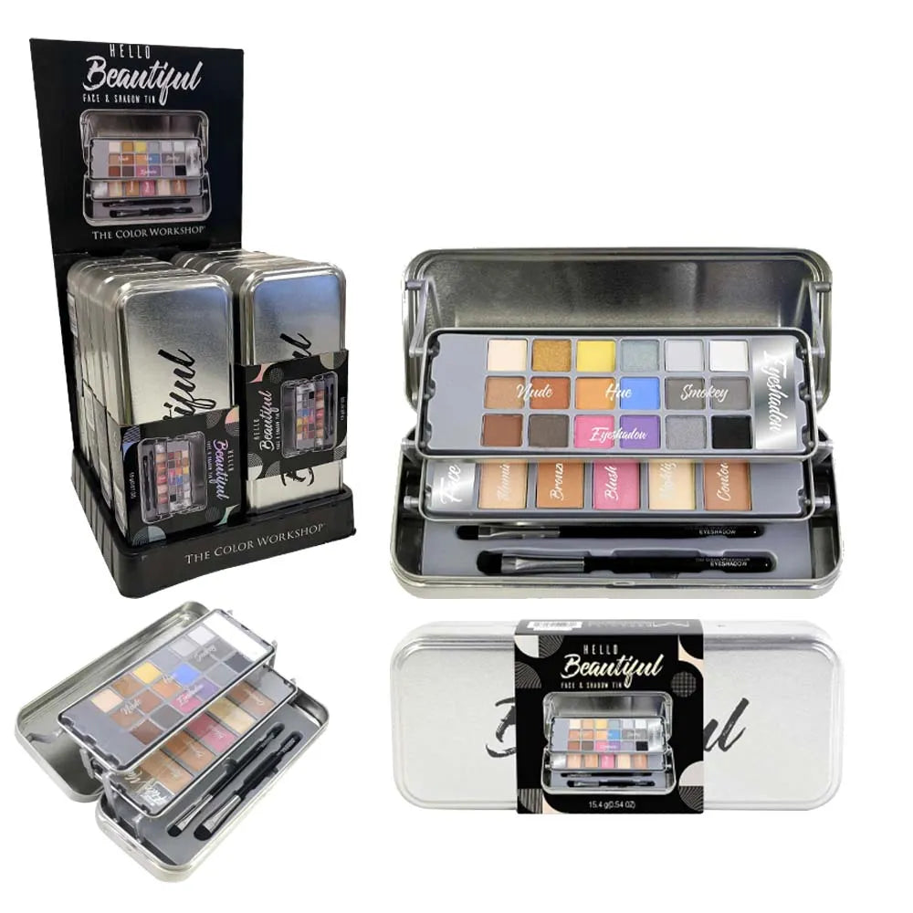 1580146E Markwins Hello Beautiful Face & Eye Tin X8 (Pack of 8)