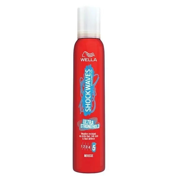 Wella Shockwaves Ultra Hold Mousse 200ML (Pack of 6)