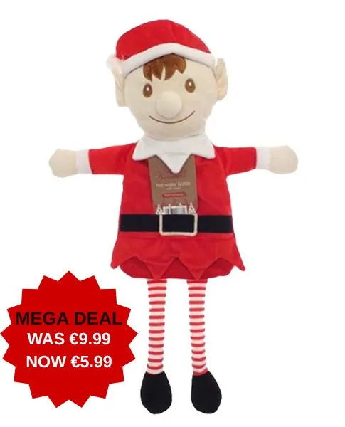 186387 Elf Covered Hot Water Bottle**Special 25 (Pack of 12)