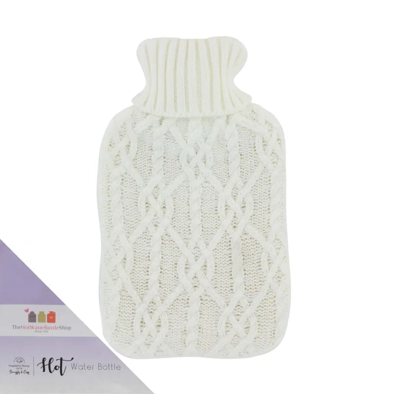 Knit Cream Hot Water Bottle (Pack of 6)
