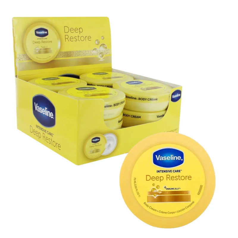 Vaseline Body Cream Deep Restore 76ML (Pack of 12)