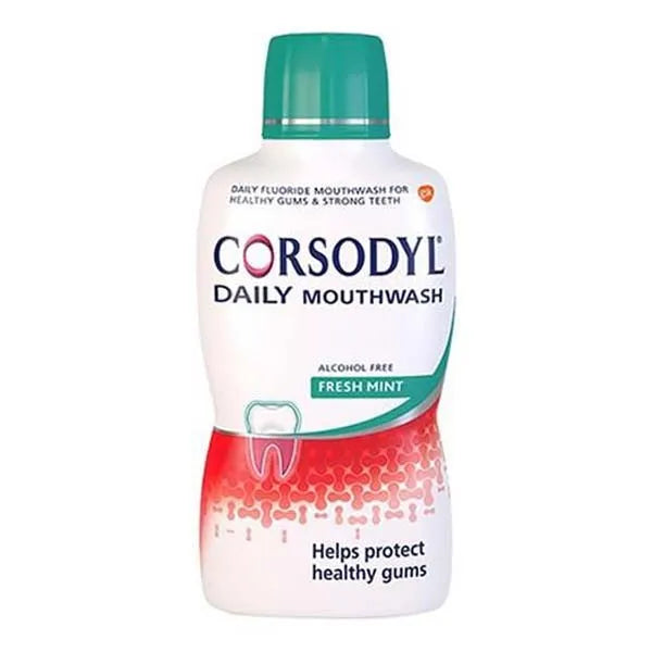 Corsodyl M/Wash Fresh Mint Alc Free 500ML (Pack of 6)