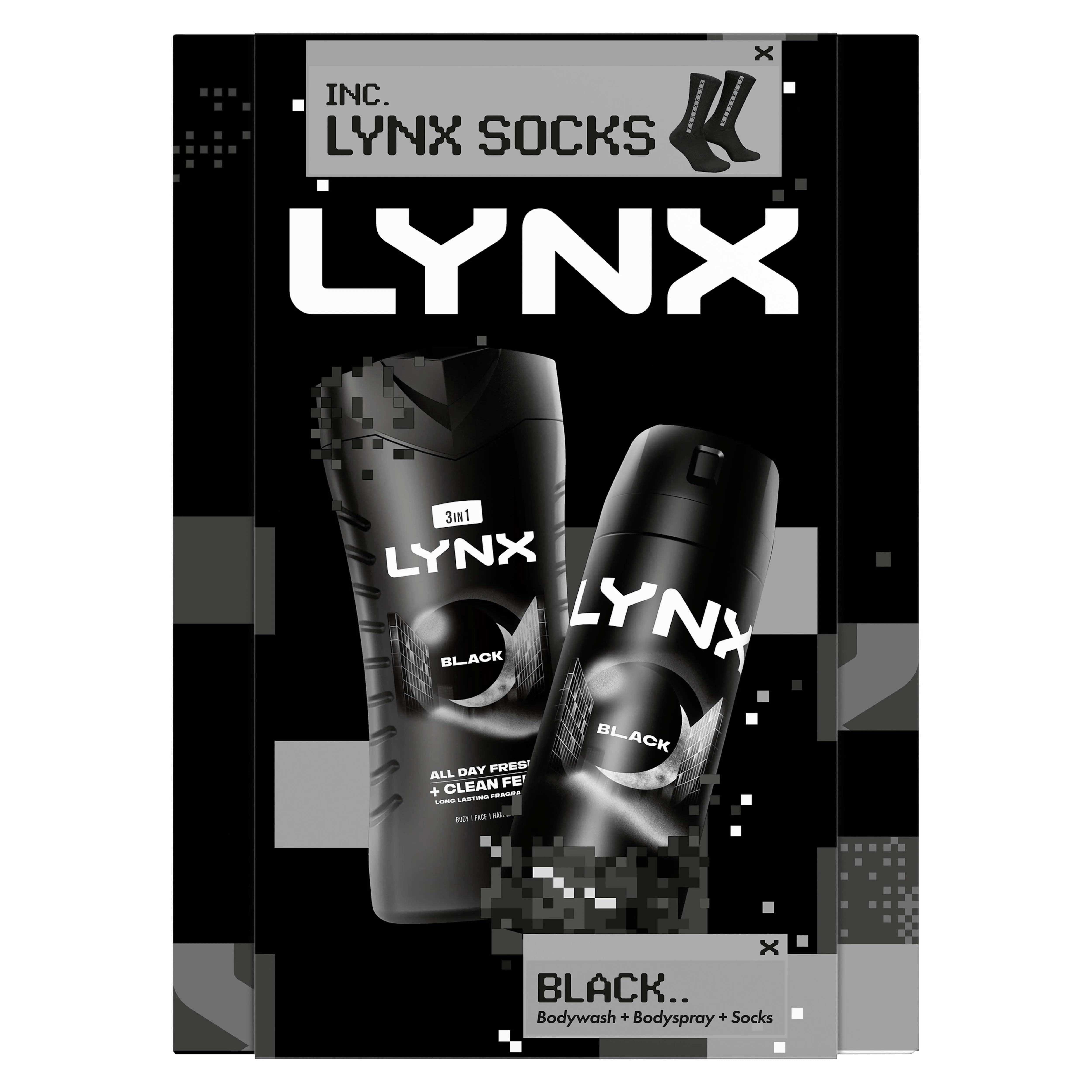 Lynx Duo & Socks Black Gift Set X 5 (Pack of 5)