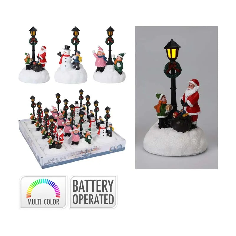 Abg102000 Xmas Scenery Lantern 3Ass (Pack of 12)