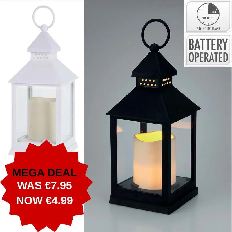 Anx000110 Lantern With LED Candle 23Cm (Pack of 12)