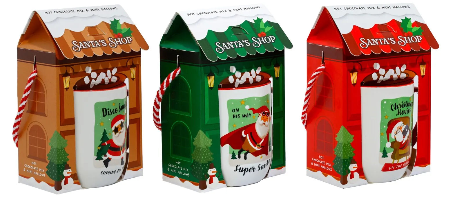 880239 Santa House Choco Mug & Mallows Set (Pack of 12)