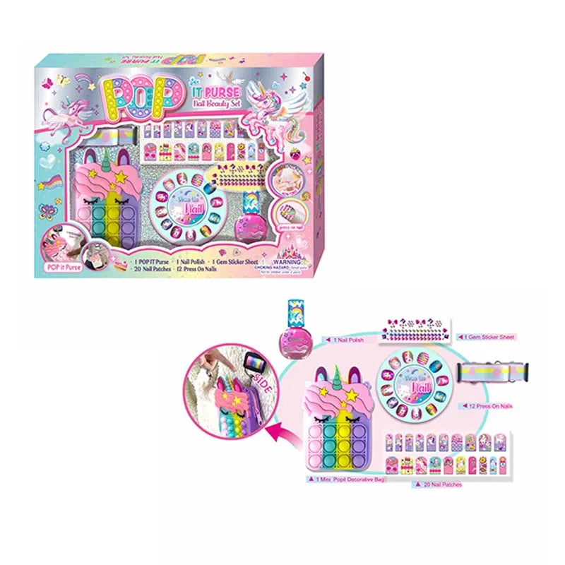 215Nuc Pop It Purse Nail Beauty Set (Pack of 6)