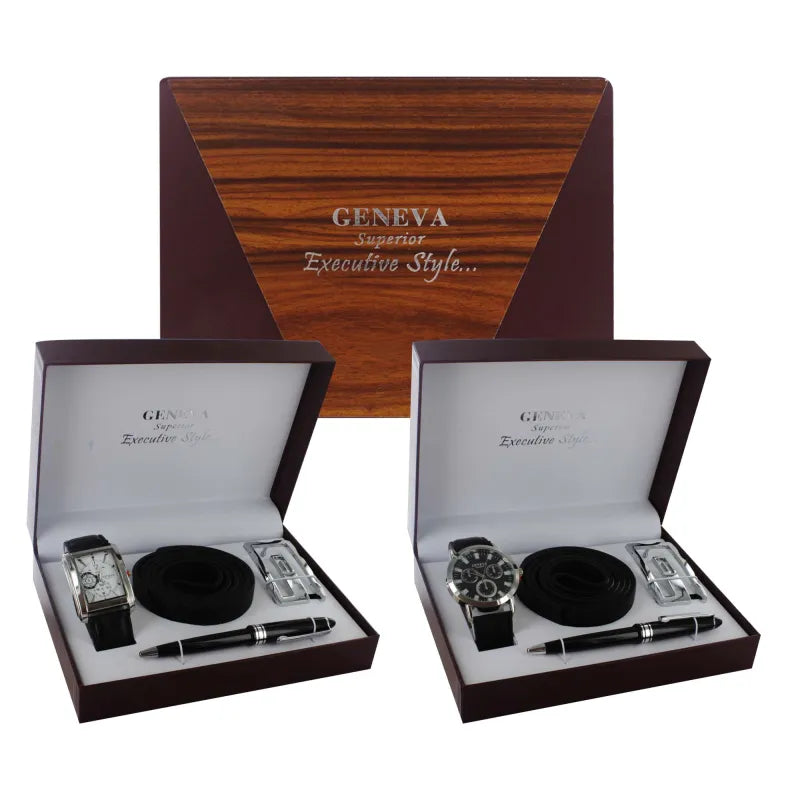 27124 Watch/Belt/Pen Gift Set Gents (Pack of 3)