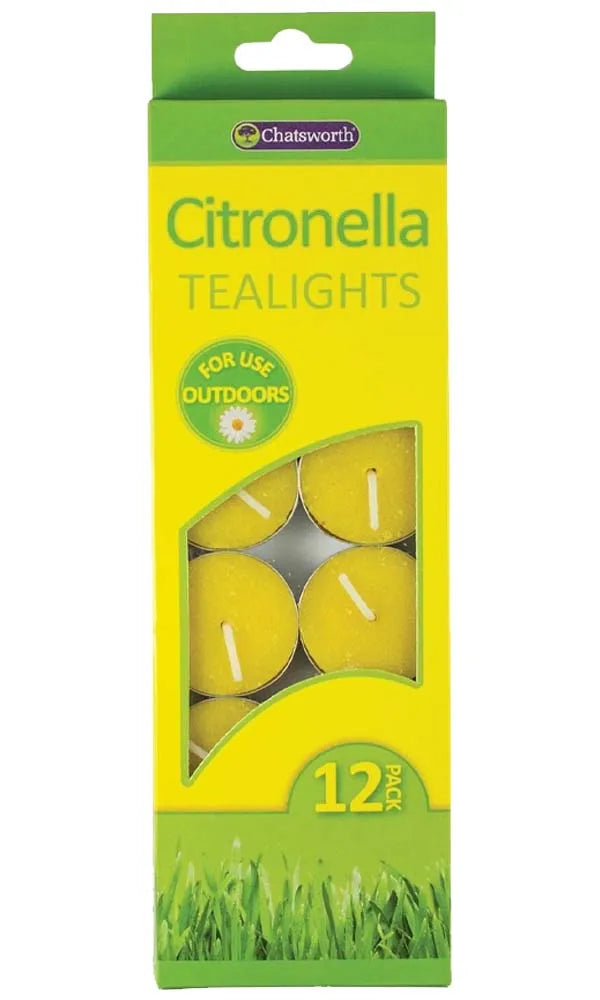 Citronella Tea Lights 12PK Ch0222 (Pack of 6)