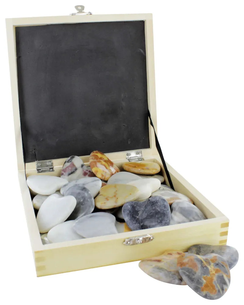 84-9678 Heart Stones In Display X36 (Pack of 36)