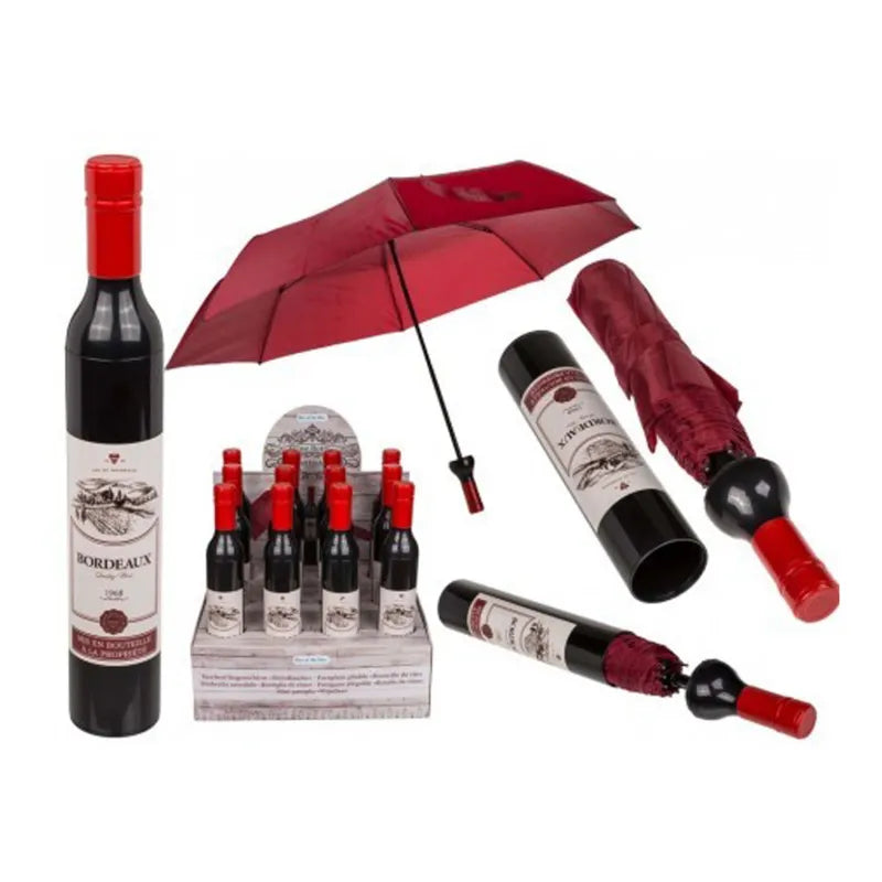61/1861 Red Wine Bottle Umbrella X12 (Pack of 12)